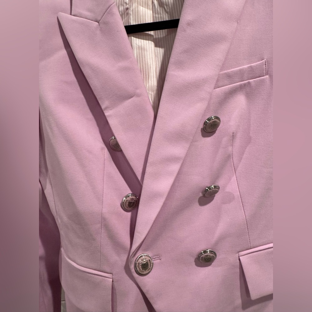 Veronica Beard purple Miller Dickey blazer in pale orchid - Picture 7 of 14